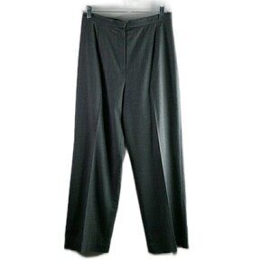 Talbots - Grey/Blue Pinstripe Wool Trouser - 8 Petite